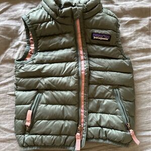 Patagonia Kids Vest - Green and Pink
